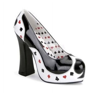 Funtasma Poker 21 Women's Black and White Heels